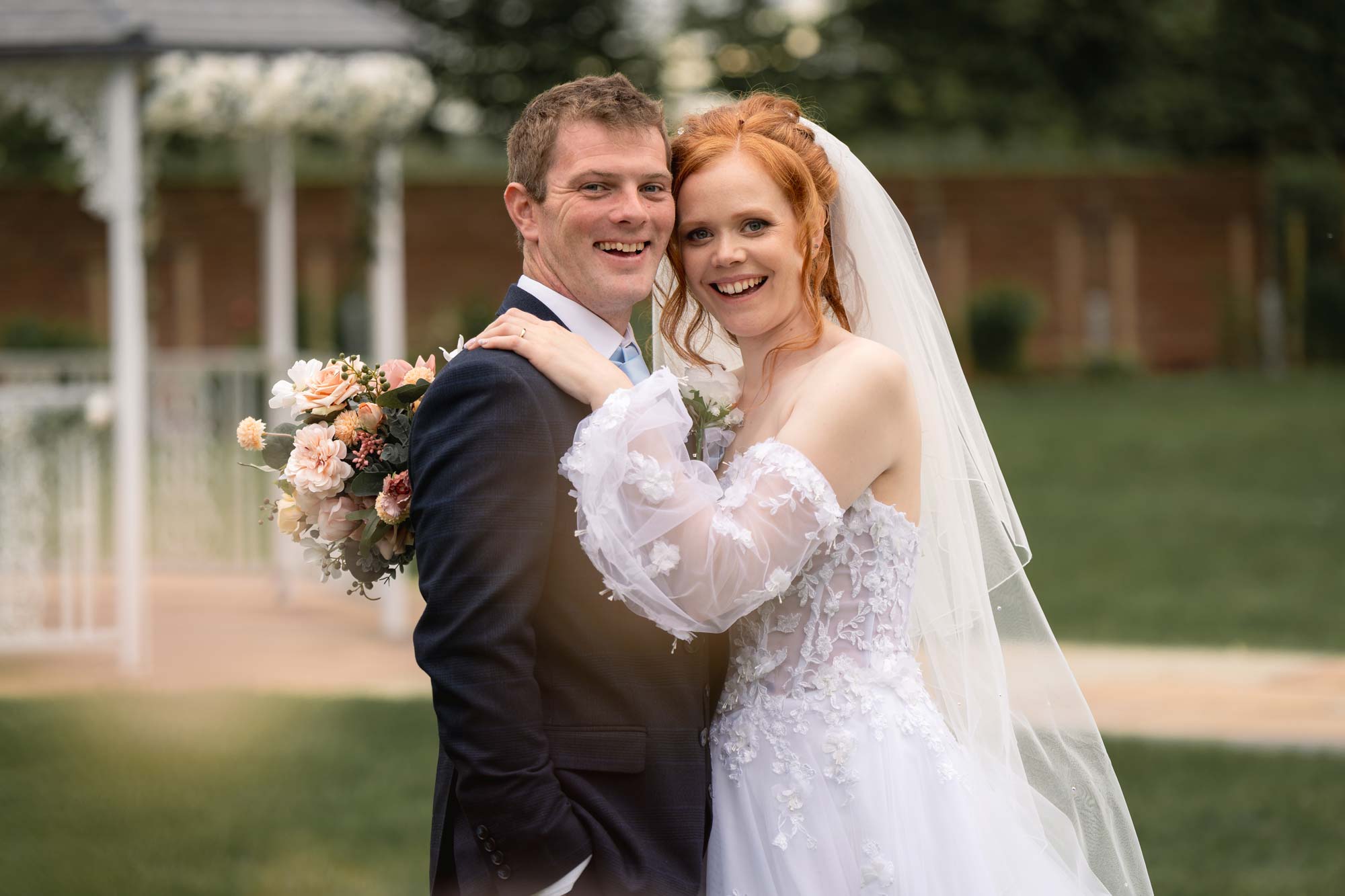 Bride and Groom at Vaulty Manor wedding venue